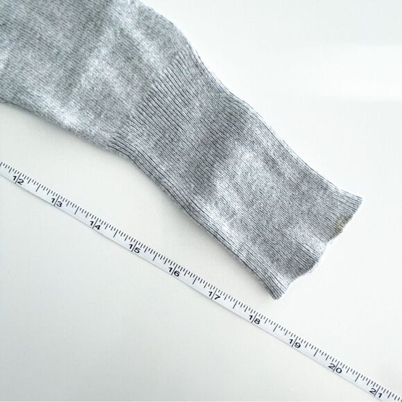 RW&CO. Sweater Fine Knit Tunic Crew Neck Gray Side Slits 7" Women's XS - Picture 7 of 8